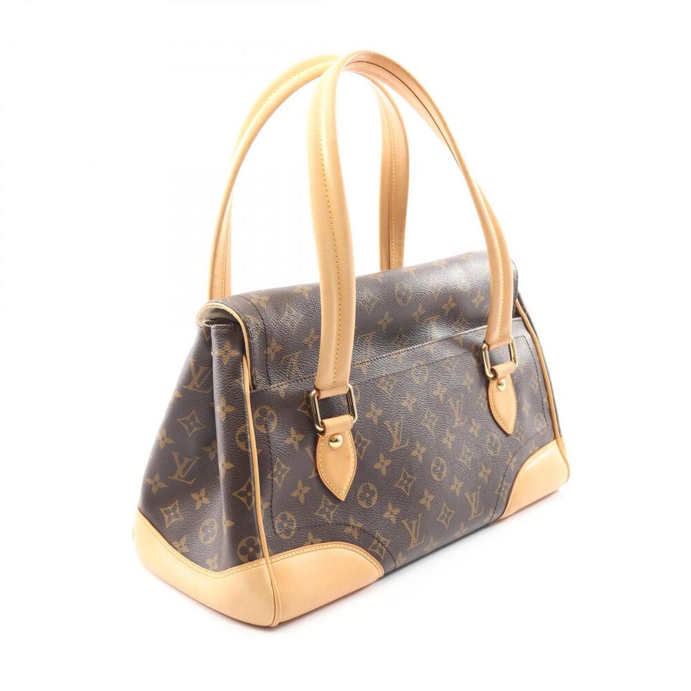 Louis Vuitton Shoulder Leather Beverly Monogram Canvas Bag Brown - Picture 2 of 9